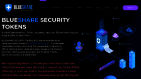 What Blueshare.io website looked like in 2019 (4 years ago)