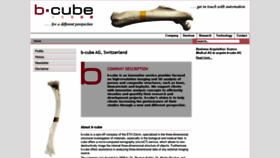 What B-cube.ch website looked like in 2019 (4 years ago)