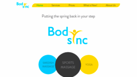 What Bodysync.je website looked like in 2019 (4 years ago)