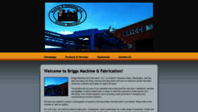 What Briggsmachine.com website looked like in 2019 (4 years ago)