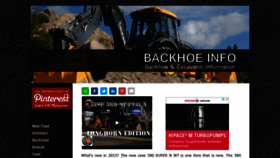 What Backhoeinfo.com website looked like in 2019 (4 years ago)