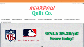 What Bearpawquiltco.com website looked like in 2019 (4 years ago)