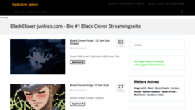 What Blackclover-junkies.com website looked like in 2019 (4 years ago)