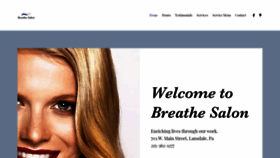 What Breathesalonspa.com website looked like in 2019 (4 years ago)