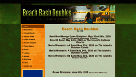 What Beachbashdoubles.com website looked like in 2019 (4 years ago)