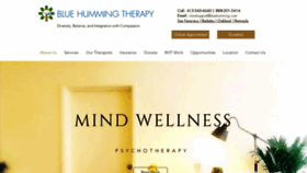 What Bluehummingtherapy.org website looked like in 2019 (4 years ago)