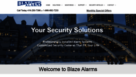 What Blazealarms.com website looked like in 2019 (4 years ago)