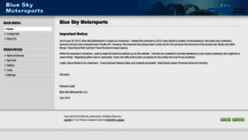 What Blueskymotorsports.com website looked like in 2019 (4 years ago)