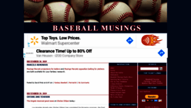 What Baseballmusings.com website looked like in 2019 (4 years ago)