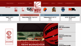 What Basketballwien.at website looked like in 2019 (4 years ago)