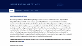 What Bilderbergmeetings.org website looked like in 2019 (5 years ago)