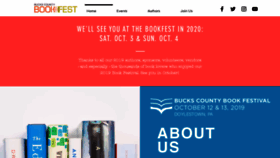 What Bucksbookfest.org website looked like in 2019 (4 years ago)