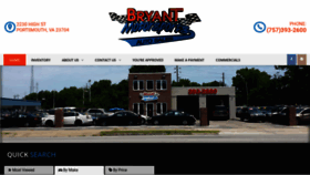 What Bryantmotorsportsautosales.com website looked like in 2019 (4 years ago)