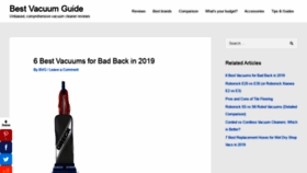 What Bestvacuumguide.org website looked like in 2019 (4 years ago)