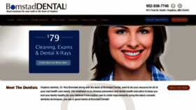 What Bomstaddental.com website looked like in 2019 (4 years ago)