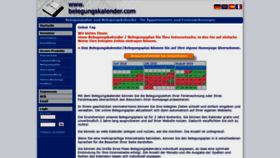 What Belegungskalender.com website looked like in 2019 (4 years ago)