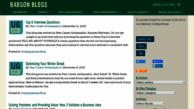 What Blogs.babson.edu website looked like in 2019 (4 years ago)