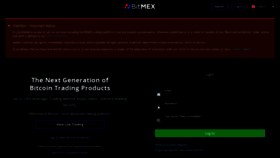 What Bitmex.com website looked like in 2019 (5 years ago)