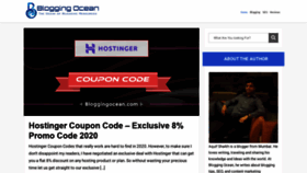 What Bloggingocean.com website looked like in 2020 (4 years ago)