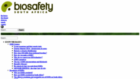 What Biosafety.org.za website looked like in 2020 (4 years ago)