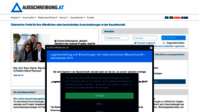 What Bauausschreibung.at website looked like in 2020 (4 years ago)