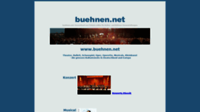 What Buehnen.net website looked like in 2020 (4 years ago)