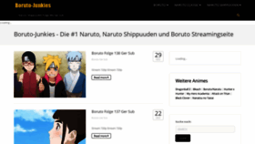 What Boruto-junkies.com website looked like in 2020 (4 years ago)