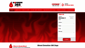 What Blooddonation365days.com website looked like in 2020 (4 years ago)