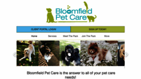 What Bloomfieldpetcare.com website looked like in 2020 (4 years ago)