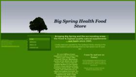 What Bigspringhealthfoodstore.com website looked like in 2020 (4 years ago)
