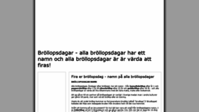 What Brollopsdagar.se website looked like in 2020 (4 years ago)