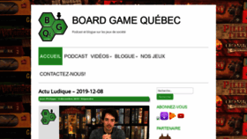 What Boardgamequebec.com website looked like in 2020 (4 years ago)