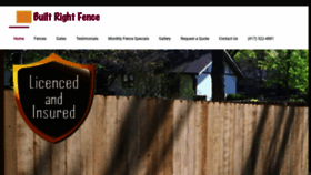 What Builtrightfence.com website looked like in 2020 (4 years ago)