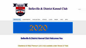 What Bellevilledistrictkennelclub.com website looked like in 2020 (4 years ago)