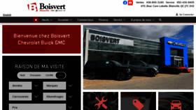 What Boisvertchevrolet.ca website looked like in 2020 (4 years ago)