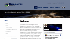 What Benningtonpolice.com website looked like in 2020 (4 years ago)