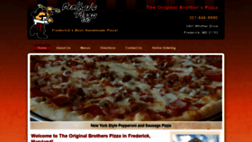 What Brotherspizzafrederick.com website looked like in 2020 (4 years ago)