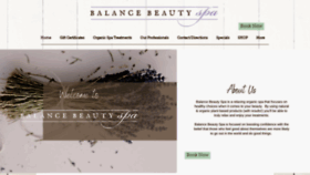 What Balancebeautyspa.com website looked like in 2020 (4 years ago)