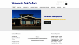 What Backontrackchiropractic.com website looked like in 2020 (4 years ago)