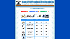 What Beachwheelsbikerentals.com website looked like in 2020 (4 years ago)