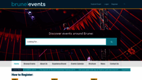What Brunei.events website looked like in 2020 (4 years ago)