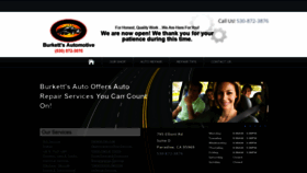What Burkettsauto.com website looked like in 2020 (4 years ago)