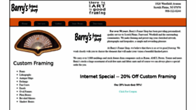 What Barrysframeshop.com website looked like in 2020 (4 years ago)