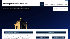 What Broberginsurance.com website looked like in 2020 (4 years ago)