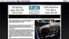 What Burtonantiqueautoparts.com website looked like in 2020 (4 years ago)