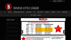 What Benicialittleleague.com website looked like in 2020 (6 years ago)