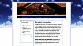 What Benedictmemorials.com website looked like in 2020 (4 years ago)