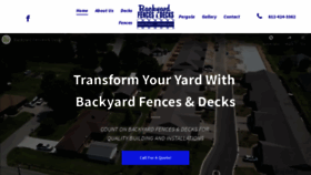 What Backyardfencesanddecks.net website looked like in 2020 (4 years ago)