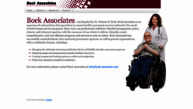 What Bock-associates.com website looked like in 2020 (4 years ago)