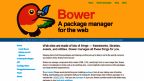 What Bower.io website looked like in 2020 (4 years ago)
